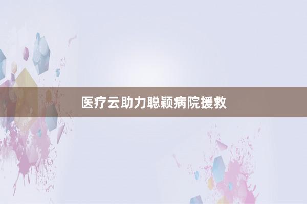 医疗云助力聪颖病院援救